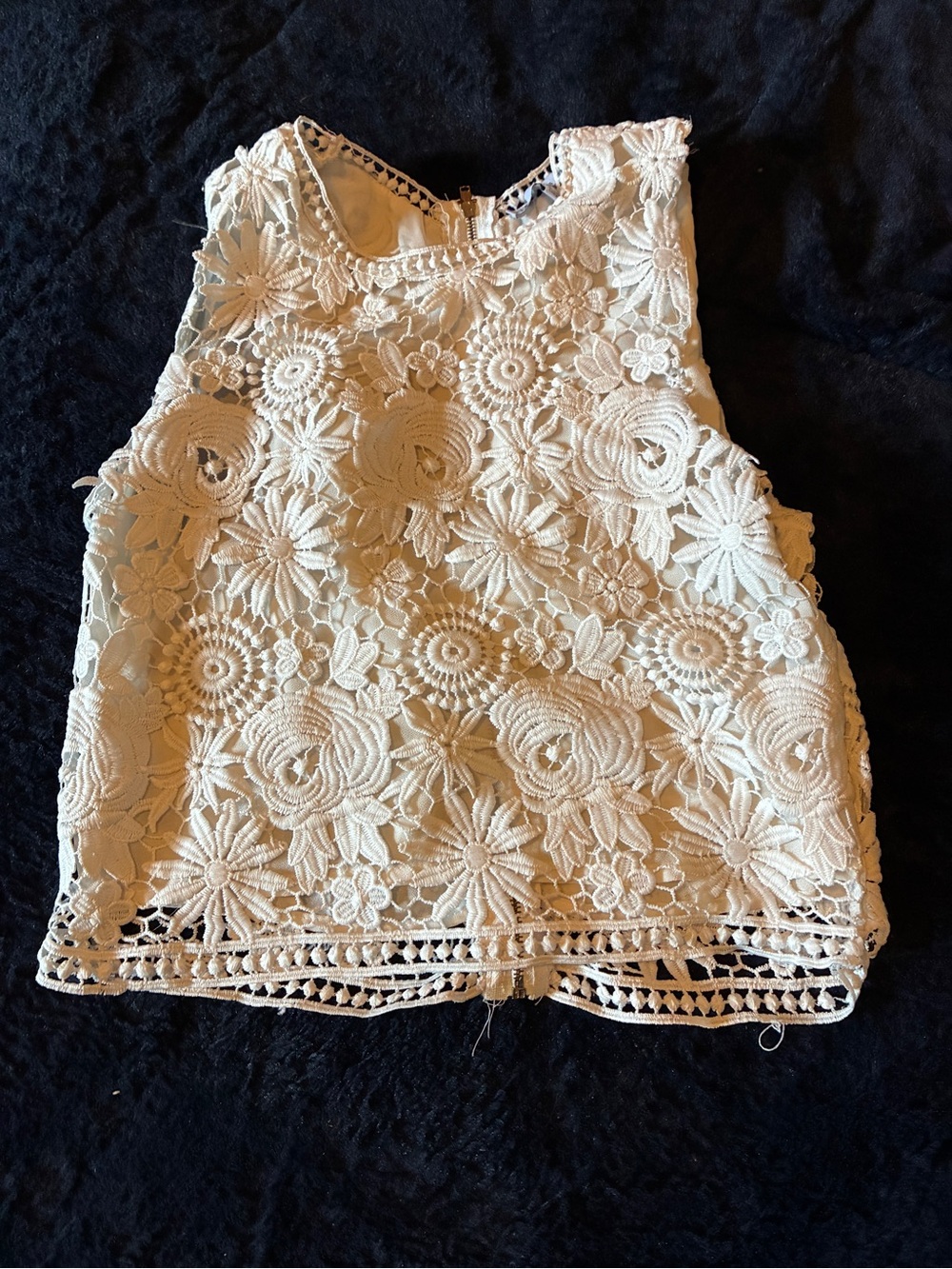 iris Cream Crochet Floral Lace Camisole
